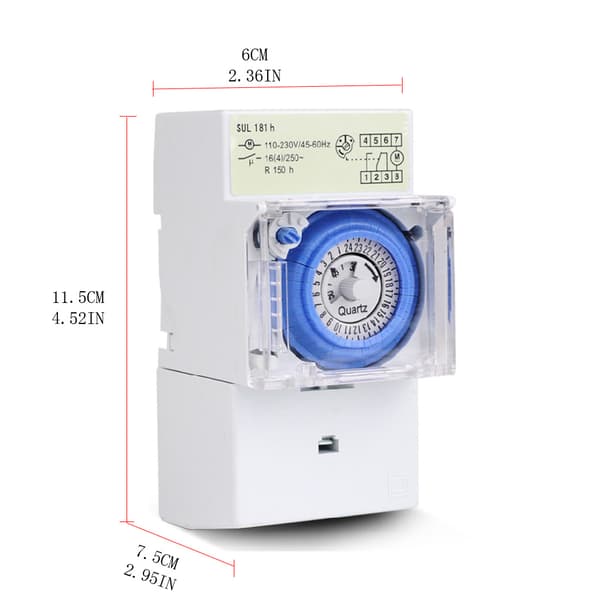 SUL181H Mekanisk Timer 24 timer Bryter Unngå effekttopper Kompakt
