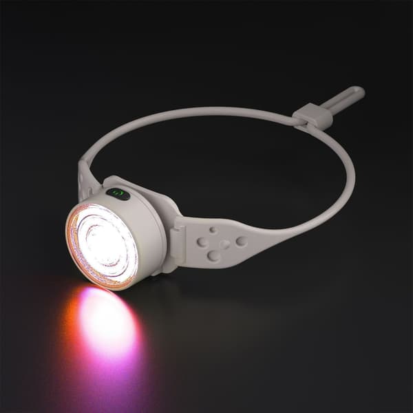 Liten hodelykt med 5 innstillingsmoduser, ergonomisk stropp, justerbar LED-lampe