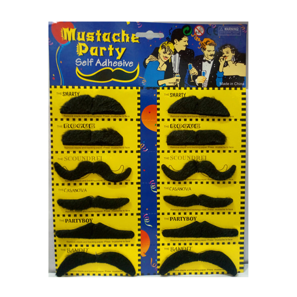 Gag-present för barn och vuxna Falsk mustasch Barn-festfavoritleksaker för kreativa tillbehör för ålder 6+ Barn/vuxna Festdekorat
