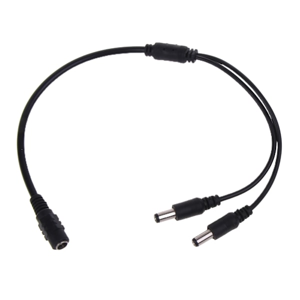 DC Power 1 hun til 2 han 5,5 mmx2,1 mm DC strømforsyning splitter ledning Kabel til kamera strøm ledning 36 cm længde ledning