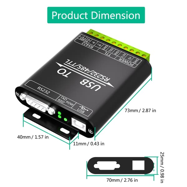 Multifunktionelt computerforbindelseskort USB til RS232 422 232 adapter