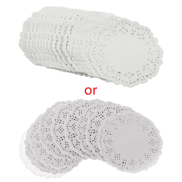 200 STK Papir Blonder Doilies for desserter Bryllup Babydusjer Borddekorasjon