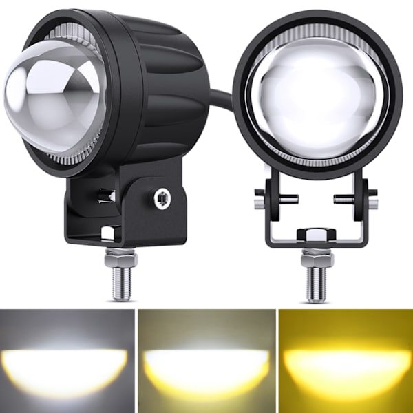 2st löpljus för motorcykel led dimljus 60W strålkastare Spotlight DRL Pod lampa för bil Auto 4x4 terräng ATV