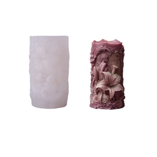 Blomstrete Silikonform for Kvinner, for Støping av Resin, Lys, Såpe, Påskepynt