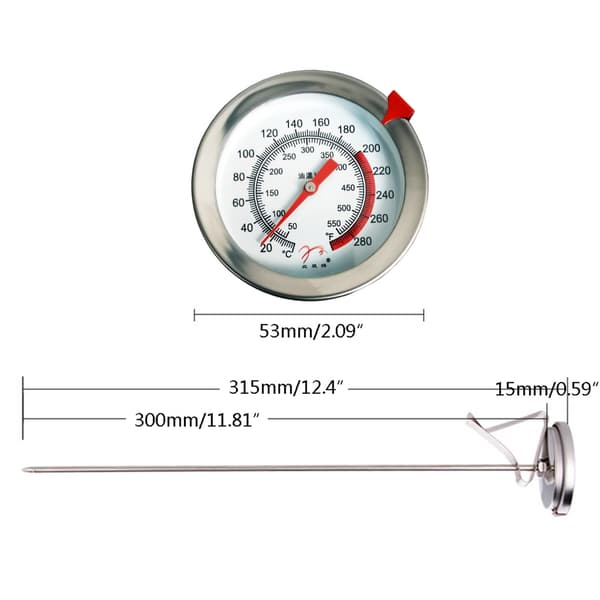 Direktavläsande Kötttermometer Friteringstermometer Ugnstermometer med Urtavla
