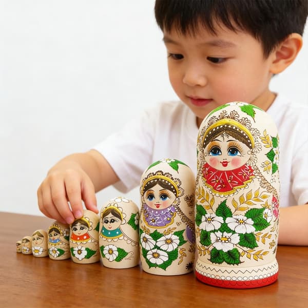 Matryoshka Rysk Docka Trädockor Set 10 Lager Interaktiv Lekstund