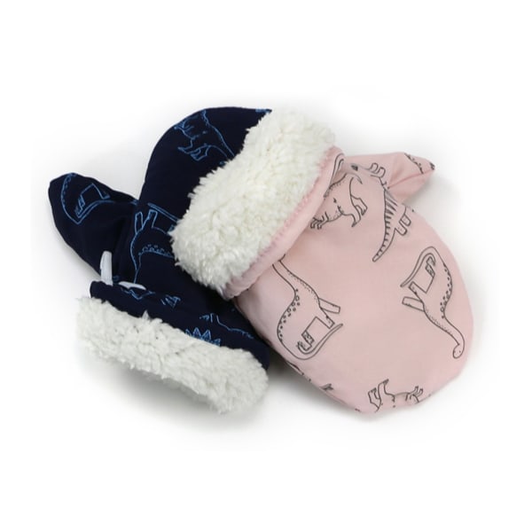 Vinterhandskar för barn med tecknat print, varma och mysiga vantar för barn, halkfria vindtäta handskar för utomhussport Pink - M