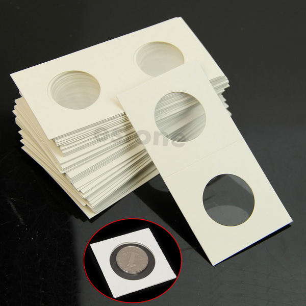 50 st 23 mm fyrstämpel mynthållare cover för case förvaring 2X2" Flip Ny