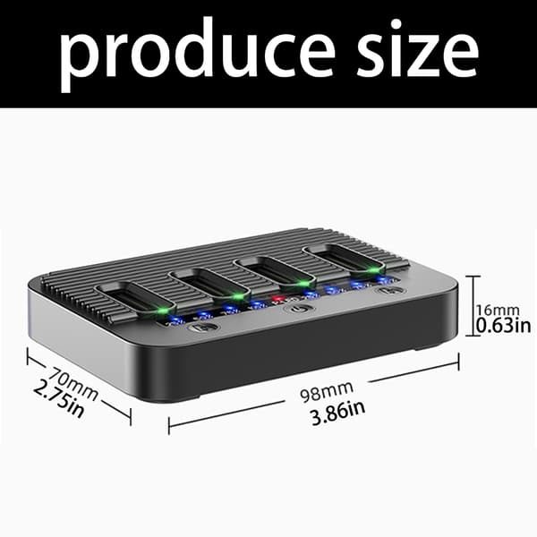 Lodret Design M.2 Duplikator Dock Understøtter 16TB Lagerudvidelse