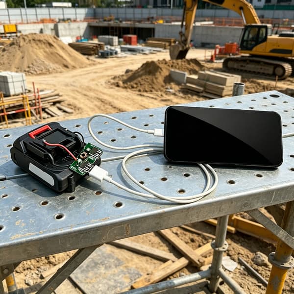 Batteriadapter for 21V nedtrappingsomformere Overutladningsbeskyttelse