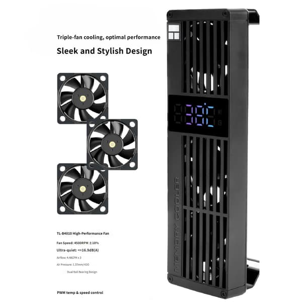 3 blæser RAM-kølere med temperaturmonitorering i realtid til gaming-pc