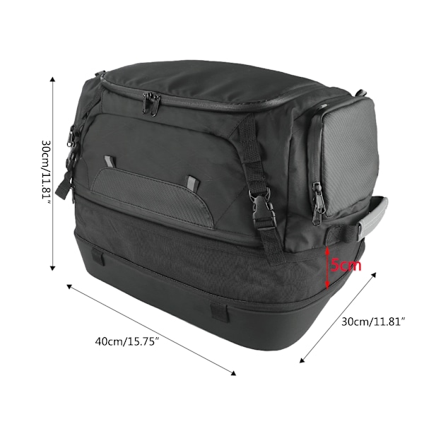 Motorcykel Tail Rack Bag Expanderbar och väderbeständig påse Perfekt för resenärer