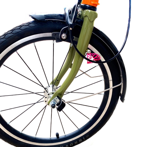Cykel framgaffel för skydd Deflektorplatta Hålljus bromsledningsskydd för Brompton Cykeltillbehör Blue
