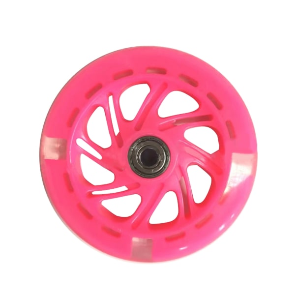 Flash Wheel Mute Wheel For Kids Scooter Blinkande Ljus Barn Billeksak Wheel Skateboard delar Tillbehör 3-färgad Pink 120mmX20mm