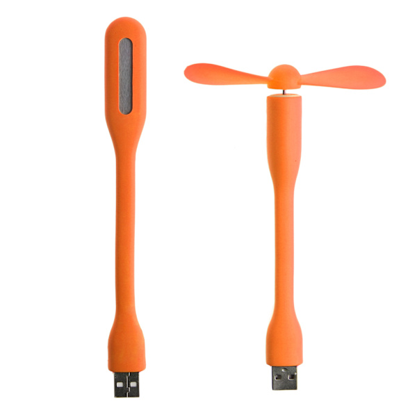 USB blæser Fleksibel bærbar mini blæser USB 5V blæser med USB LED lys Lamper til Power Bank Notebook Computer Sommer Gadget