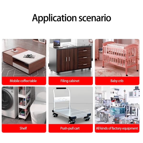 Stille Rullende Erstatningshjul for Kontorstoler Hjemmemøbler Svingbare Skiver