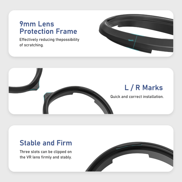 Glasögonbågar VR linsskyddsram för 3 headset Anti-repor Glasögon Spacer Protector Glasögon Linsram
