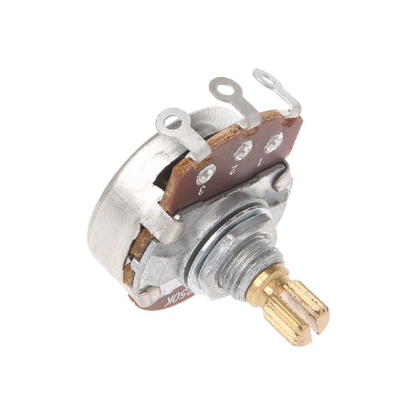 A250K Potentiometer Splined Pot Elektrisk Gitarr Bas Effekt Amp Ton Volym Del