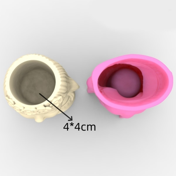 Blomkruka Silikonform Form Flickor Pennhållare Form för DIY Suckulent Planter