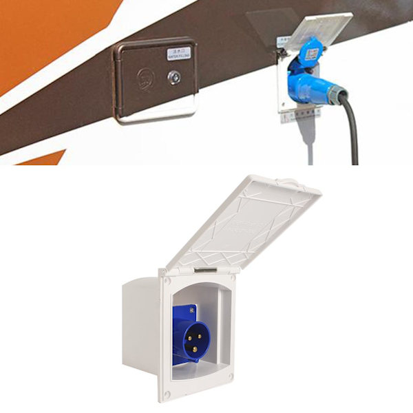 Bobil Trailer Krets Rekonstruksjon Socket Vanntett Flush Inlet Socket