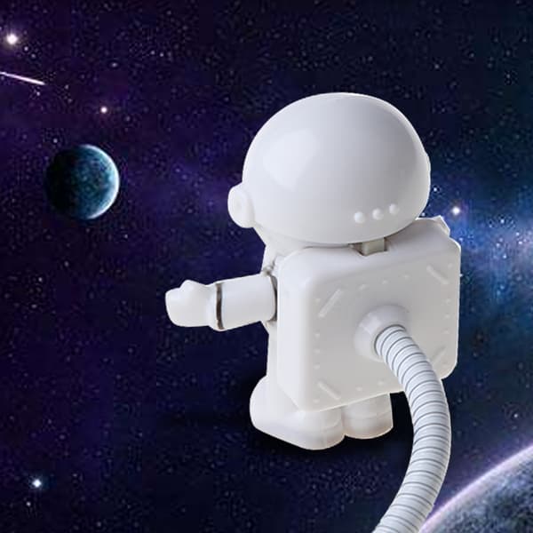Spaceman USB LED Lys Justerbar Natlampe Gadgets til Computer PC