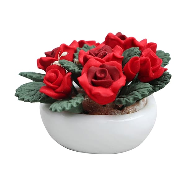 Permanent Rosin Rose Rose Blomsterarrangement Til Modelhus Miniature Scene Plan