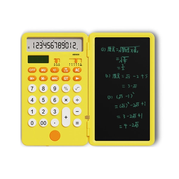 2 i 1 LCD tegnebrett Kalkulator Håndskriftsblokk Notebook Type-C Lading