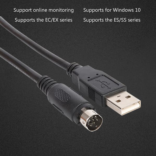PLC Programmeringskabel för Delta USB-DVP ES EX EH EC SE SV SS-serien Kabel
