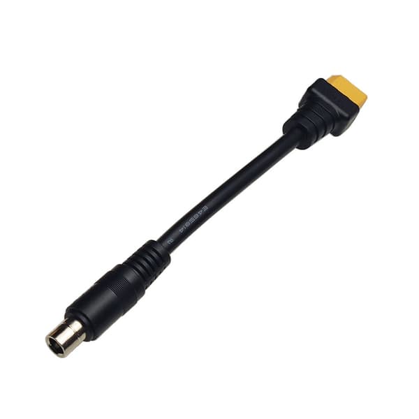 Kobber XT60 til DC8020 8mm Adapterkabel til Strømoverførsel 15cm Sort