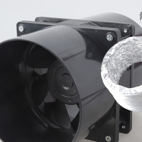 7000RPM Inline Kanalvifte Med Hastighetskontroller Kraftig Ventilasjonsekstraktor