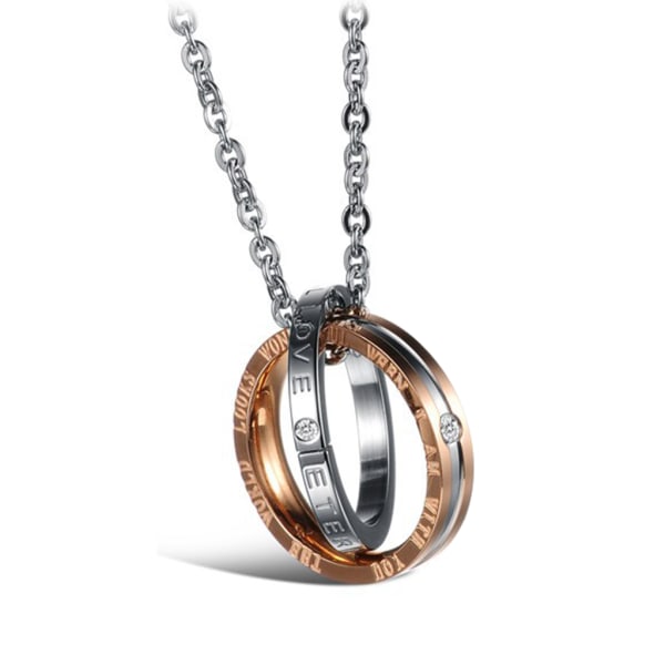 Creative ruusukulta/musta riipus kaulakoru Titanium Steel koruille pojalle