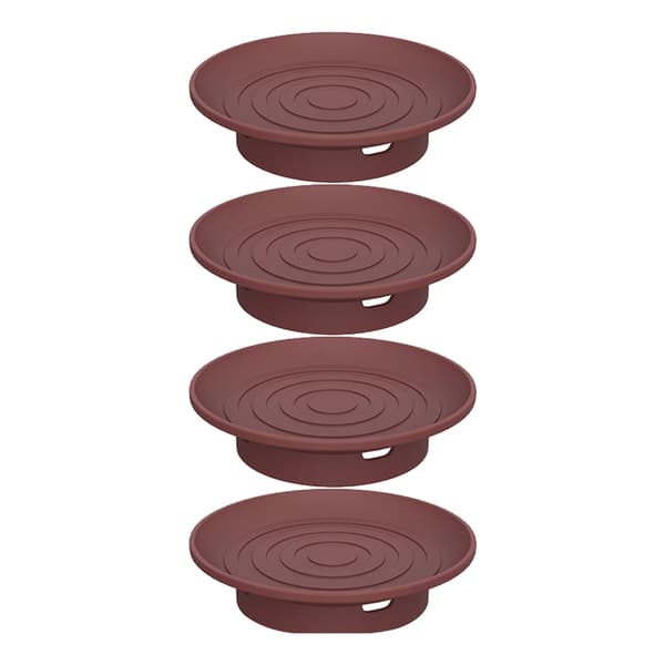 Flexibla Matsäkra Vinglas Skydd Och Serveringsbricka 4-pack