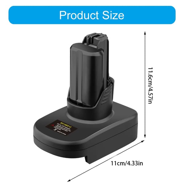 Multifunksjonell 18V til 12V batteriadapter ideell for hjemmereparasjoner