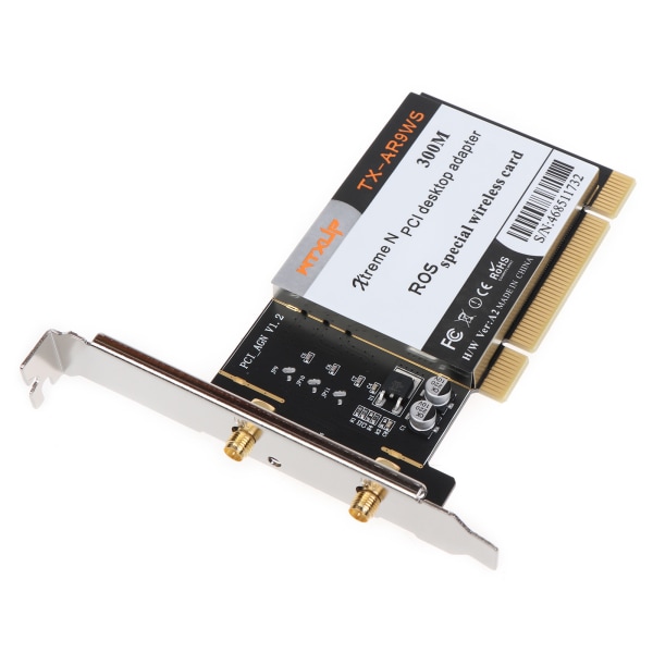 AR9223 PCI 300M WLAN Wifi trådlöst nätverkskort Stationär dator nätverkskort 300M PCI WiFi-adapter