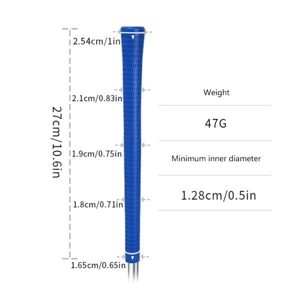 10 stk komfortable golfkølle puttergrep, sklisikre golfkølle puttergrep Light blue