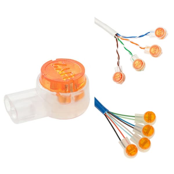 100 stk. K2 ledningssamlingsstik telefonlinje UY2 hurtigforbindelsesterminaler