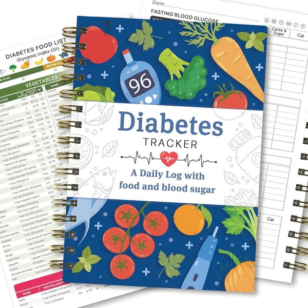 Måltidsdagbok med detaljerad plan för diabetesvård