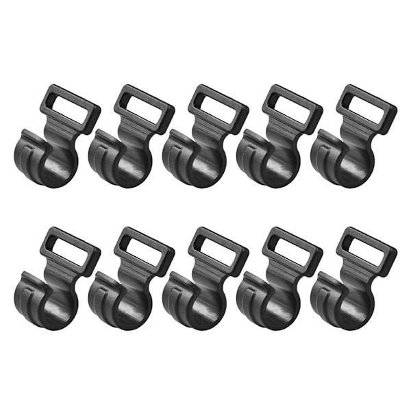10 st klämmor set fälla klämmor tält snäpp hängare camping klämma klämmor tält krokar Black 16*20*12mm