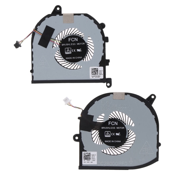 GPU CPU-kylare Byte av kylfläkt Kylfläkt för Precision 5530 M5530 XPS 15 9570 0MV340 XPS15 7590 008YY9 0TK9J1