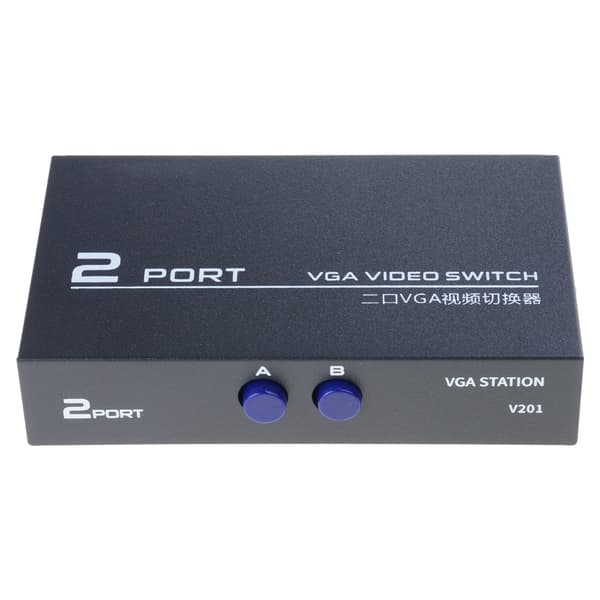 Utility Video Switch Adapter Converter Box 2 Porter for Datamaskin for HD-spiller