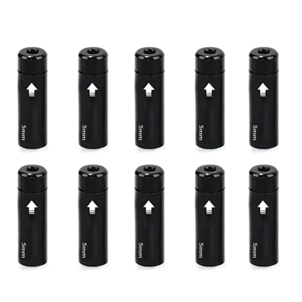10 st Bromsledningskabelhölje Hylsändkåpor Bromsledningskabelspetskåpor Set Black 5mm