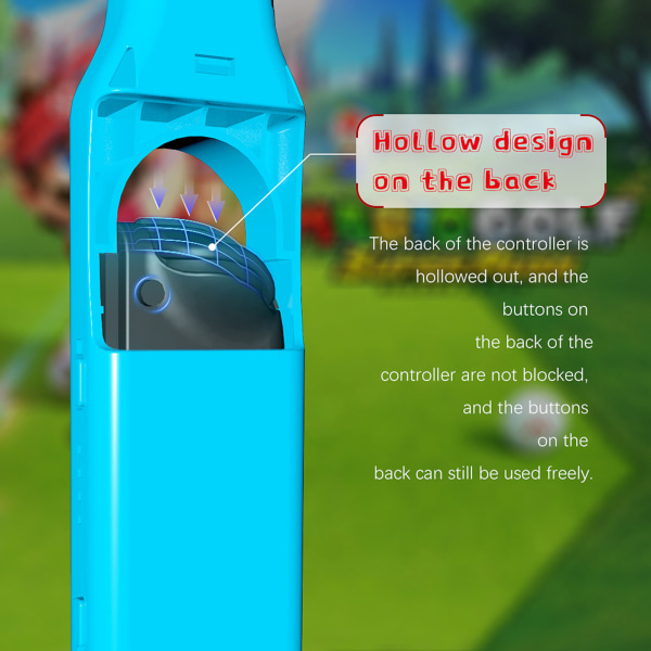 2st/ set Bärbara avtagbara klubbor för golf Super Rush Kompatibel med Switch Joypad Gaming Handgrepp Tillbehör Pink