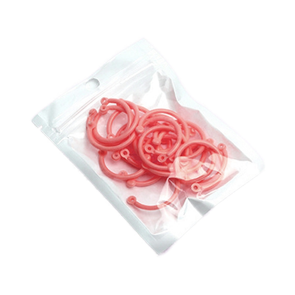 Plastpermringer, fleksible bokringer med løse blader, fargerike DIY-nøkkelringer