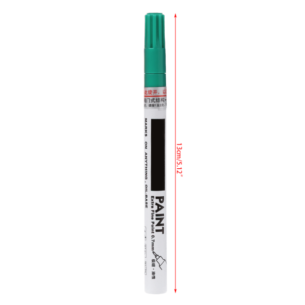 Universal 0,7 mm för Extra Fine Point Permanent Paint Metallic Marker Pen DIY Art White