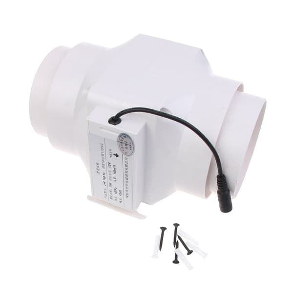 12V 4-tommers Inline Kanalventilator Ventilation til Badeværelse og Køkkenventilation