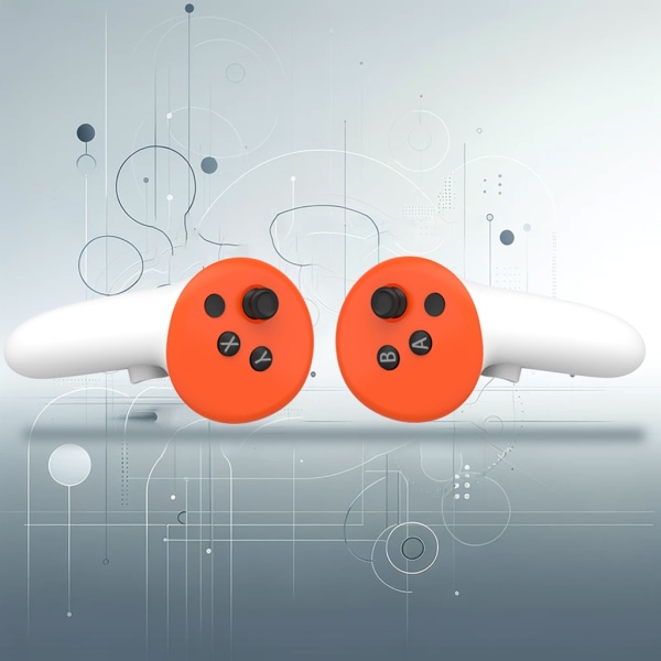 1Set VR Games Shooting Protective Cover för Quest3 VR vänster och höger Orange color