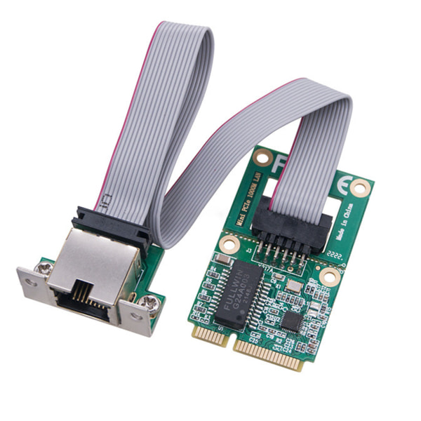Mini PCI-E nätverkskort 10/100/1000 Mbps LAN-adapter RJ45-anslutning Drivrutinsfri