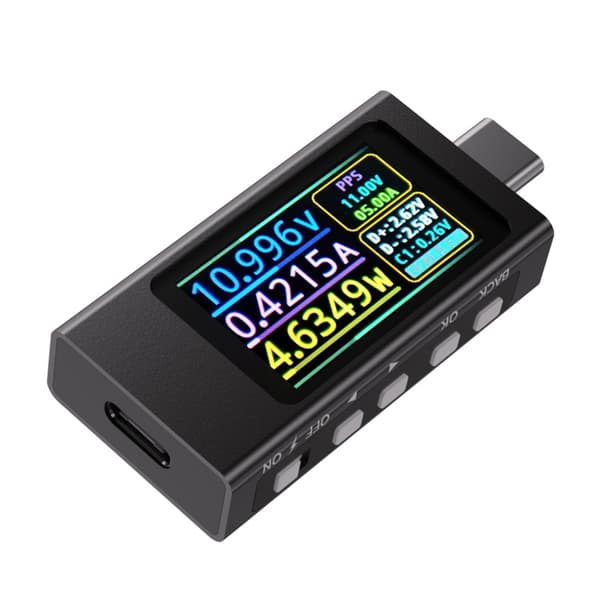 Typ C Protokoll Detektor Spänning Ström Mätare Med Digital Display 4-30V 12A