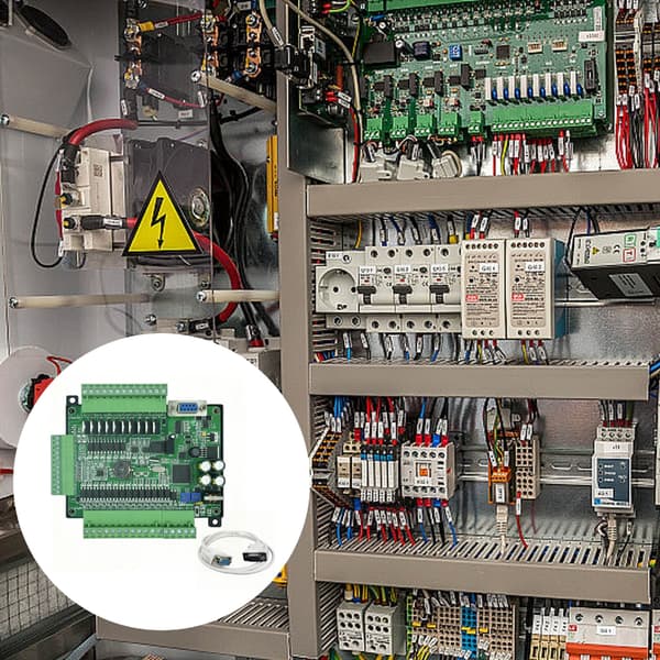 Programmerbart Kontrollkort FX3U 24MT Industriell 14DI 10DO HMIs Kommunikasjon