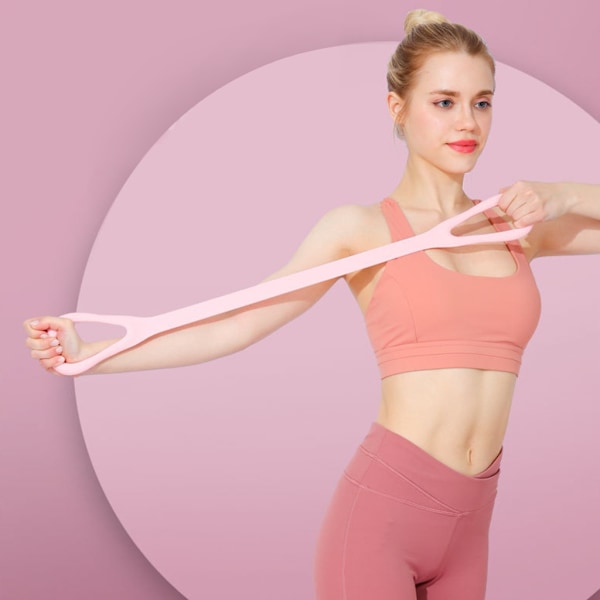 Yoga Modstandsbånd Rygtræning Elastisk Reb 8 Fitness Modstandsbånd Pink